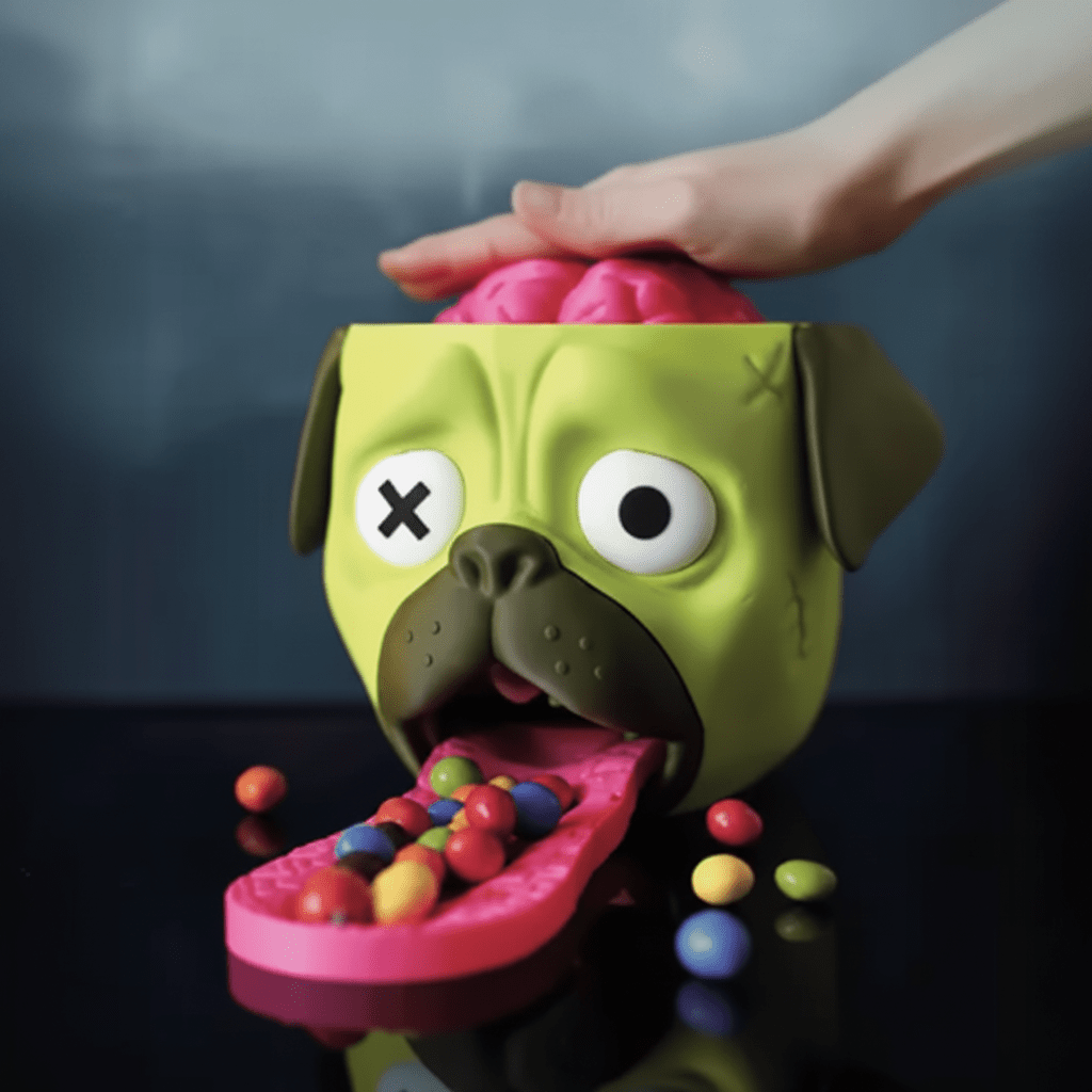 Candy Creeper Pug - Candy Dispenser - Kitchen by Fiendworks Studio