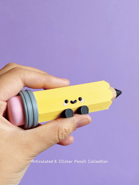 Articulated &amp; Clicker Pencil – Creative 3D Printed Fidget Toy - Fiendworks Studio