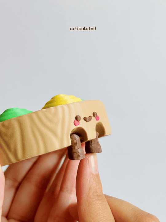 Articulated &amp; Clicker Paint Palette – Creative 3D Printed Fidget Toy - Fiendworks Studio