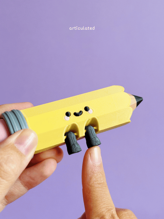Articulated &amp; Clicker Pencil – Creative 3D Printed Fidget Toy - Fiendworks Studio