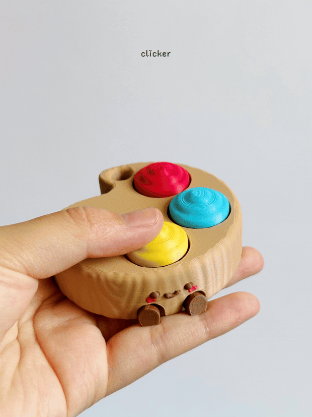 Articulated & Clicker Paint Palette – Creative 3D Printed Fidget Toy - Fiendworks Studio