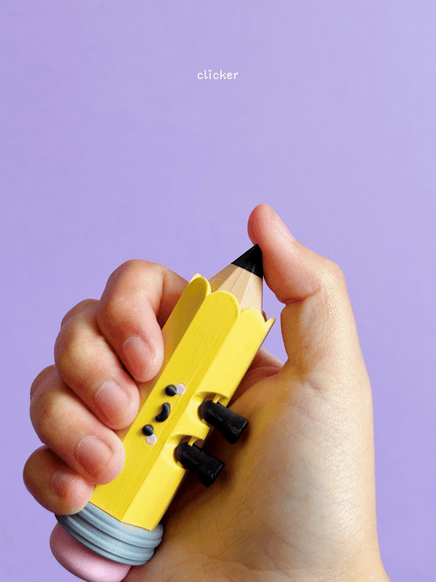 Articulated &amp; Clicker Pencil – Creative 3D Printed Fidget Toy - Fiendworks Studio