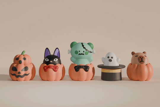 Halloween Pumpkin Friends | 3D Printed Clicker Fidgets - Fiendworks Studio
