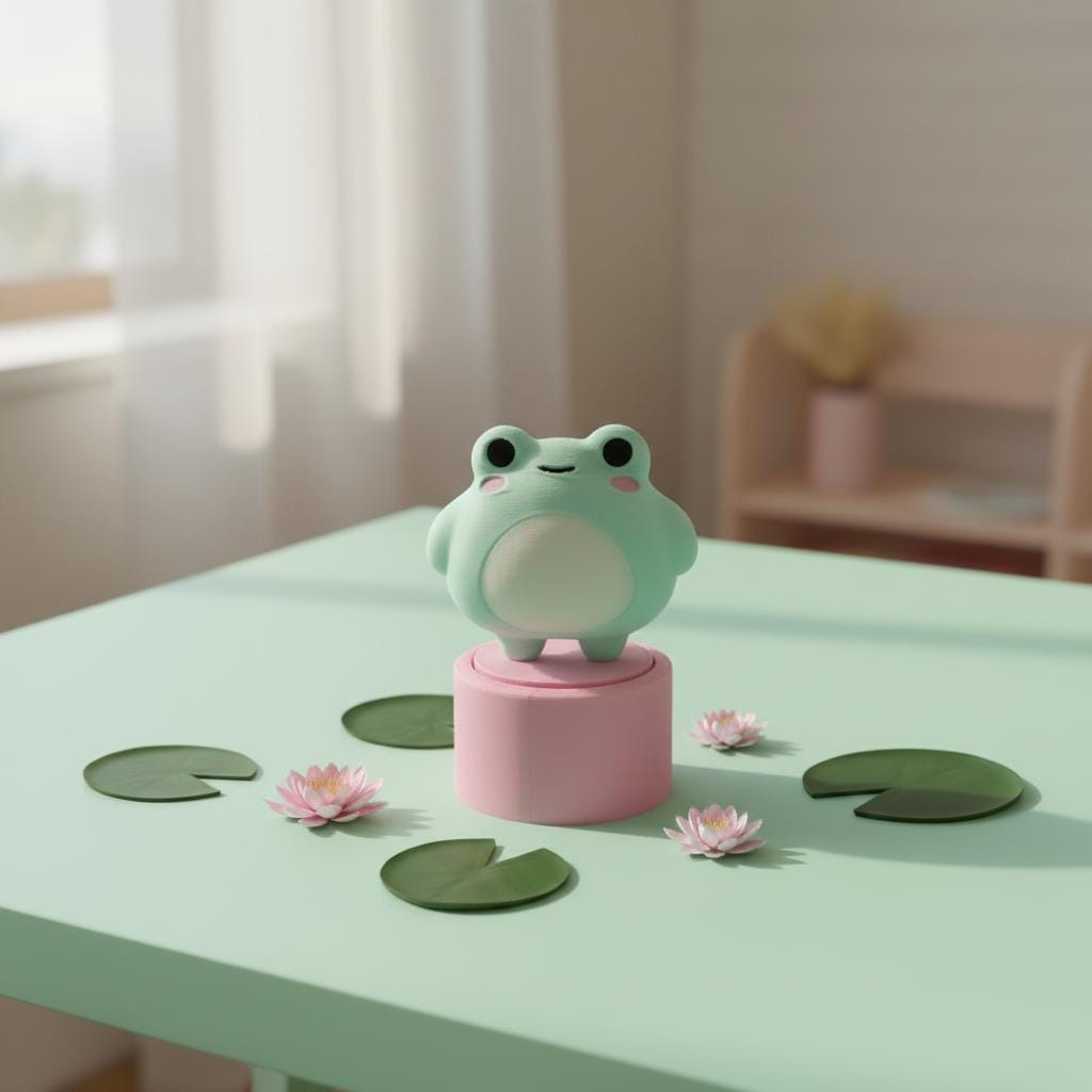 3D Printed Frog Clicker Fidget Toy: Stress Relief Desk Accessory - Fiendworks Studio