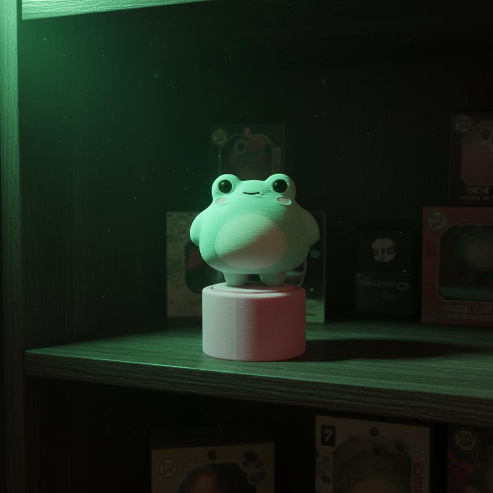 3D Printed Frog Clicker Fidget Toy: Stress Relief Desk Accessory - Fiendworks Studio