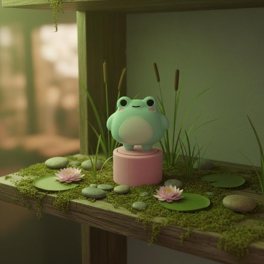 3D Printed Frog Clicker Fidget Toy: Stress Relief Desk Accessory - Fiendworks Studio