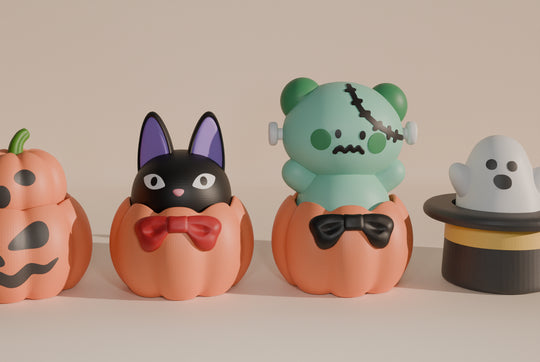 Halloween Pumpkin Friends | 3D Printed Clicker Fidgets - Fiendworks Studio