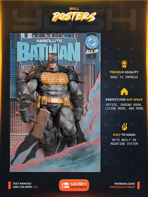 Absolute Batman Figure Poster - Fiendworks Studio