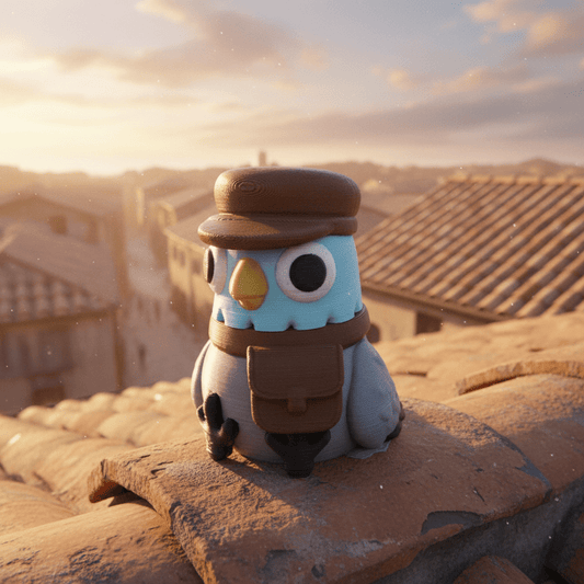 Adorable Carrier Pigeon - Figurine by Fiendworks Studio