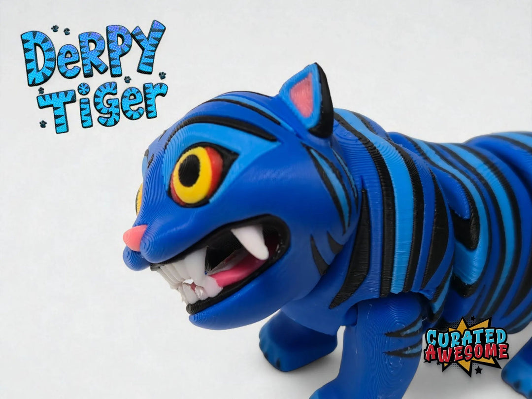 Adorable Derpy Tiger Figurine - Fiendworks Studio