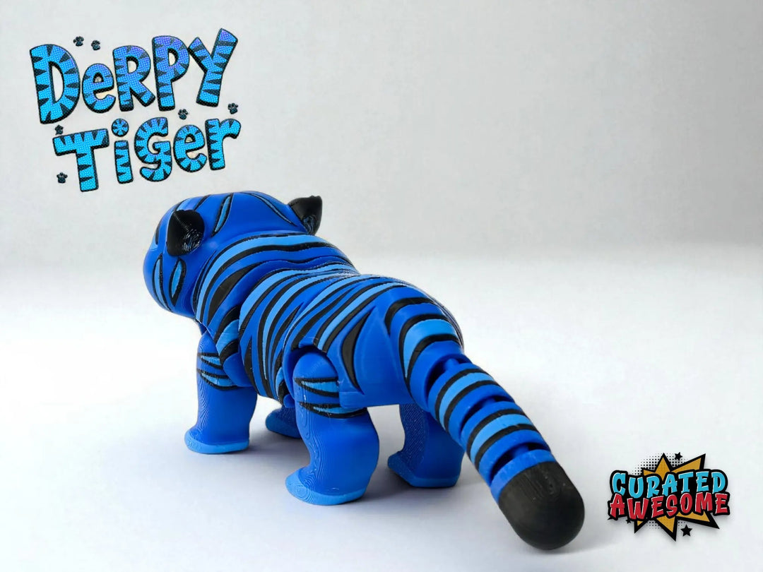 Adorable Derpy Tiger Figurine - Fiendworks Studio
