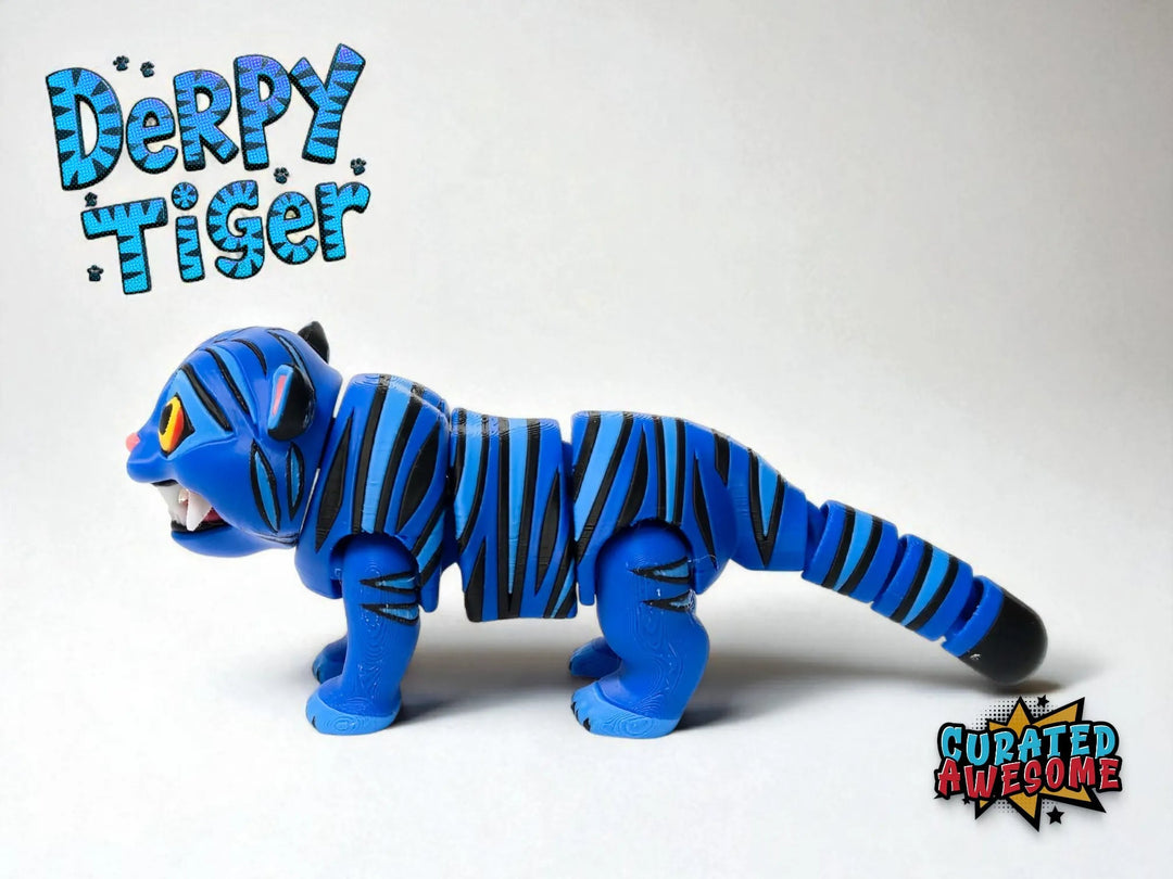 Adorable Derpy Tiger Figurine - Fiendworks Studio