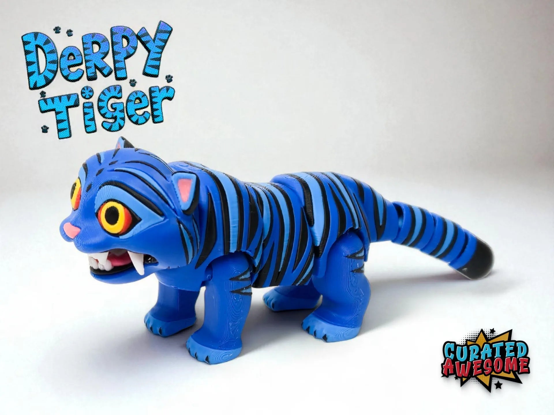 Adorable Derpy Tiger Figurine - Fiendworks Studio