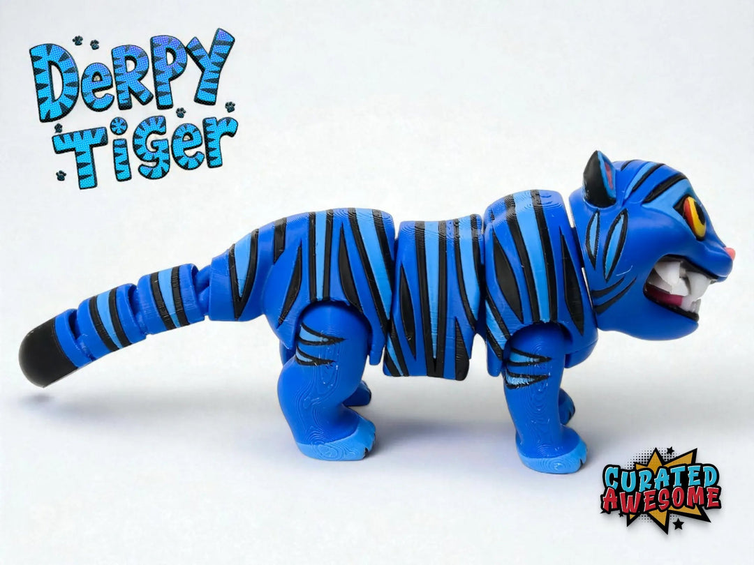 Adorable Derpy Tiger Figurine - Fiendworks Studio