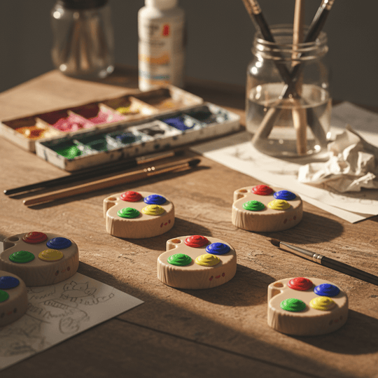 Articulated &amp; Clicker Paint Palette – Creative 3D Printed Fidget Toy - Fiendworks Studio
