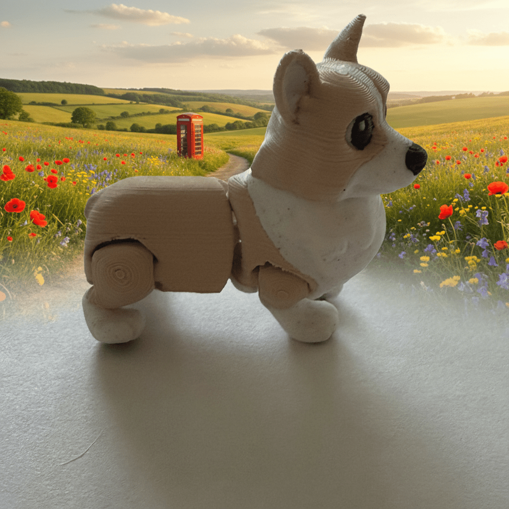 Articulated Corgi - Flexi Figures by Fiendworks Studio