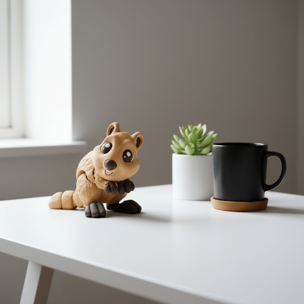 Articulated Wiggly Quokka™ – 3D Printed Fidget Friend - Fidget Toy by Fiendworks Studio