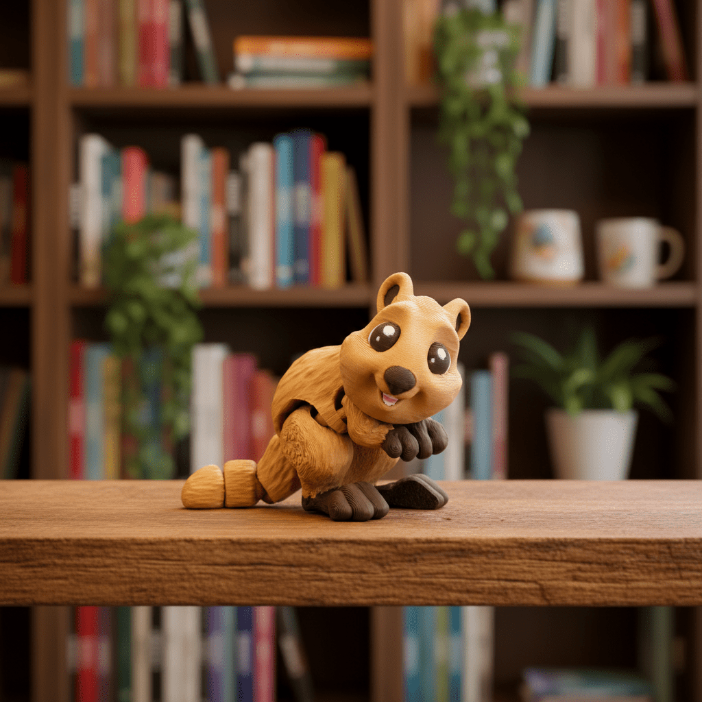 Articulated Wiggly Quokka™ – 3D Printed Fidget Friend - Fidget Toy by Fiendworks Studio