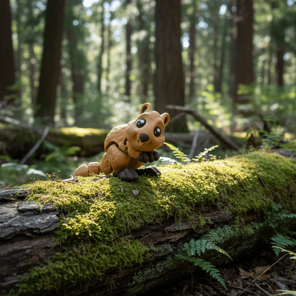 Wiggly Quokka Flexi Figure Articulated 3D Printed Marsupial 