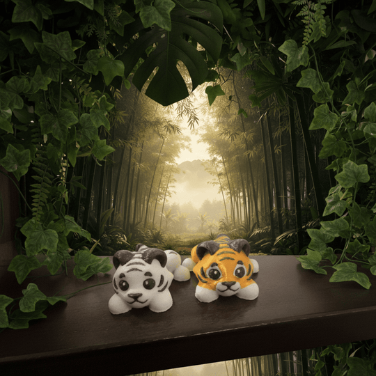 Bengal &amp; White Tiger Flexi Figures