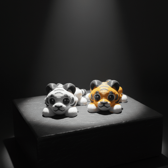 Bengal &amp; White Tiger Flexi Figures