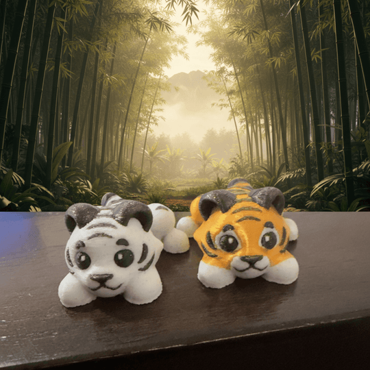 Bengal &amp; White Tiger Flexi Figures