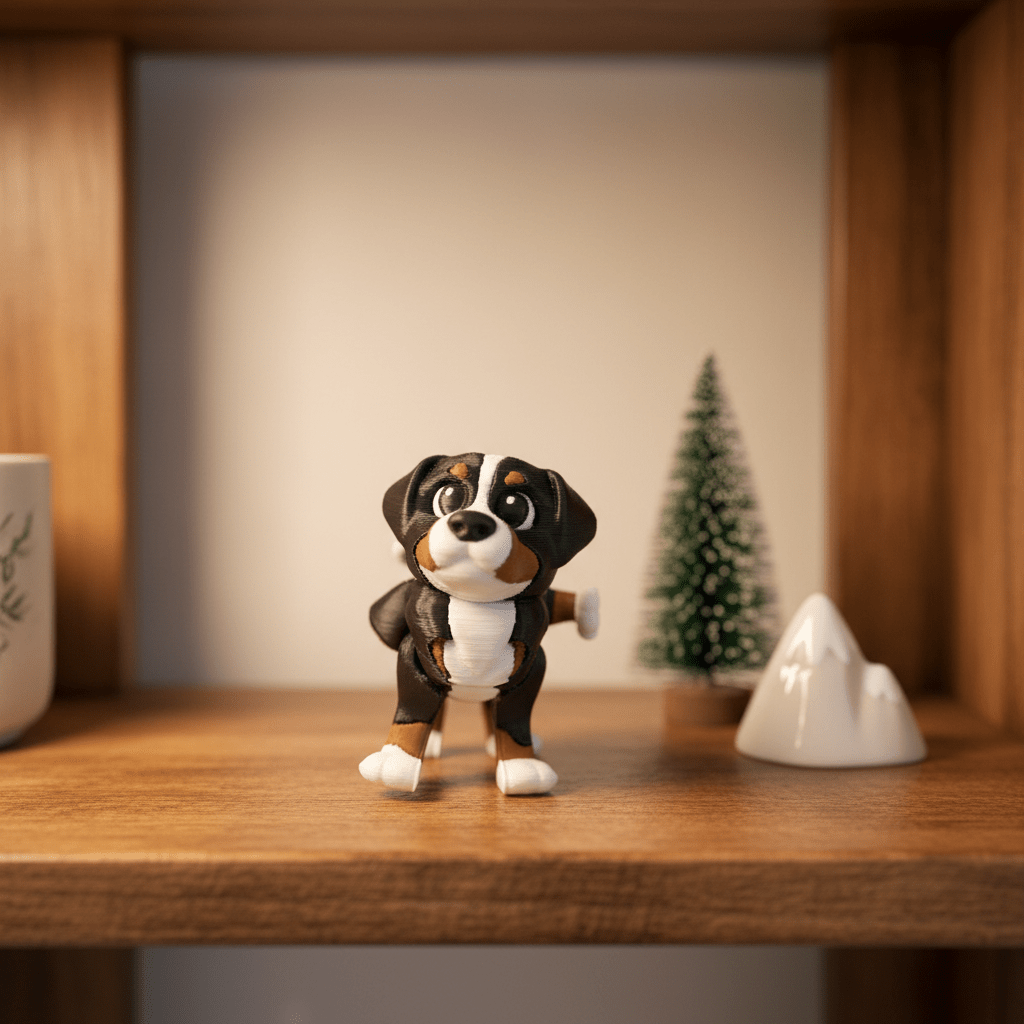 Bernese Mountain Dog Flexi Figure - Flexi Figures by Fiendworks Studio