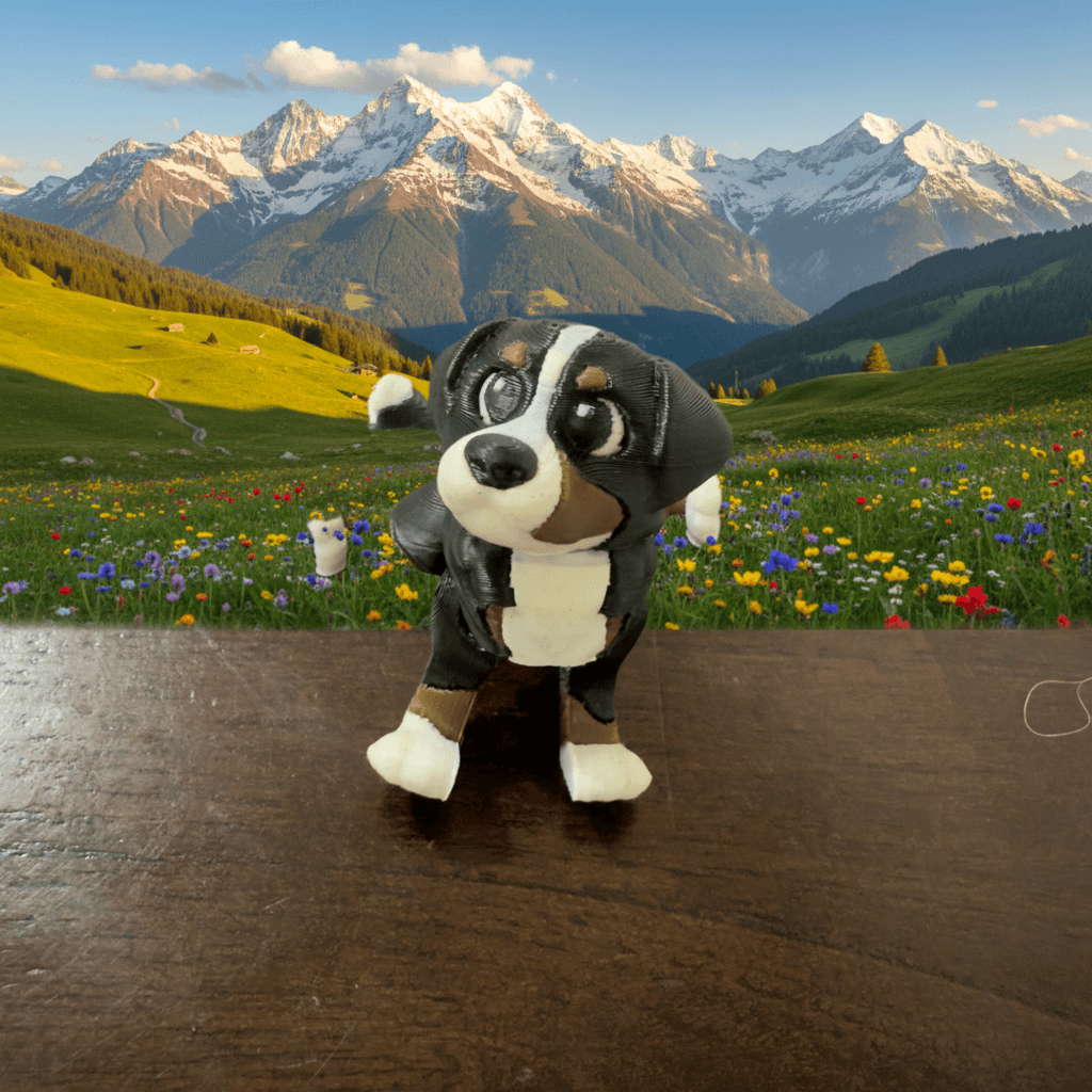 Bernese Mountain Dog Flexi Figure - Flexi Figures by Fiendworks Studio