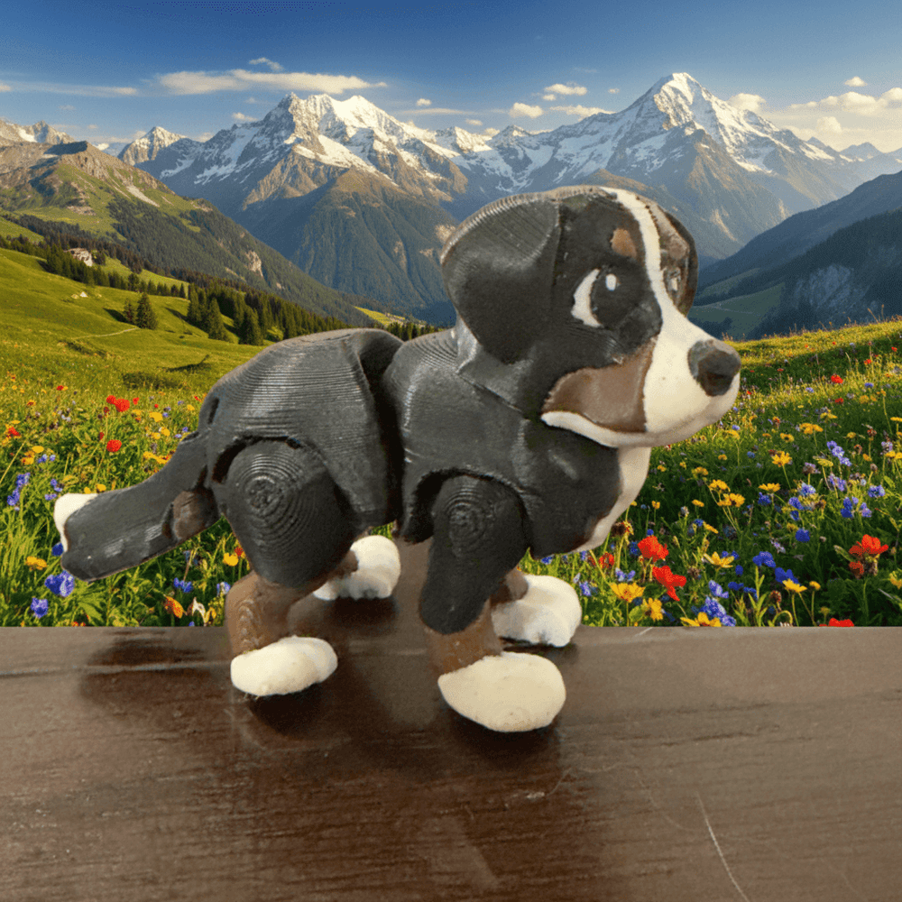 Bernese Mountain Dog Flexi Figure - Flexi Figures by Fiendworks Studio