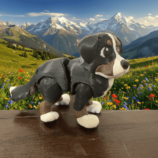 Bernese Mountain Dog Flexi Figure - Flexi Figures by Fiendworks Studio