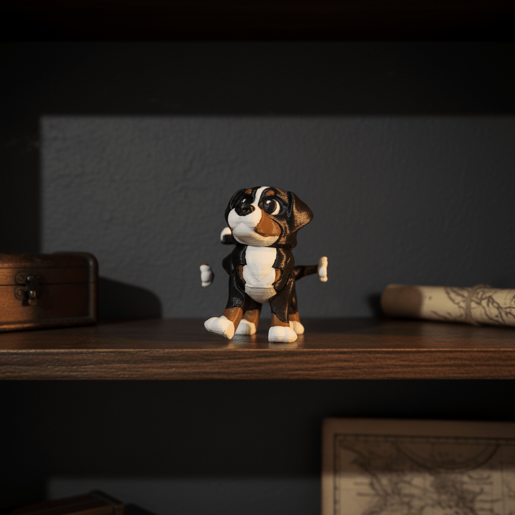 Bernese Mountain Dog Flexi Figure - Flexi Figures by Fiendworks Studio