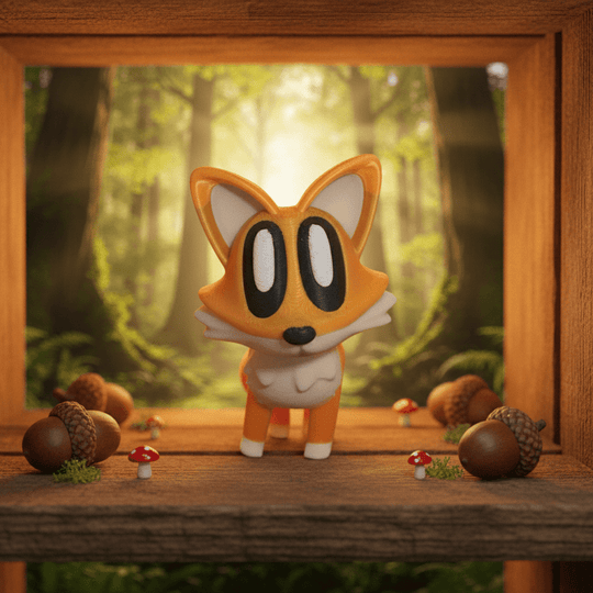 Blob Fox Flexi Figure - Flexi Figures by Fiendworks Studio