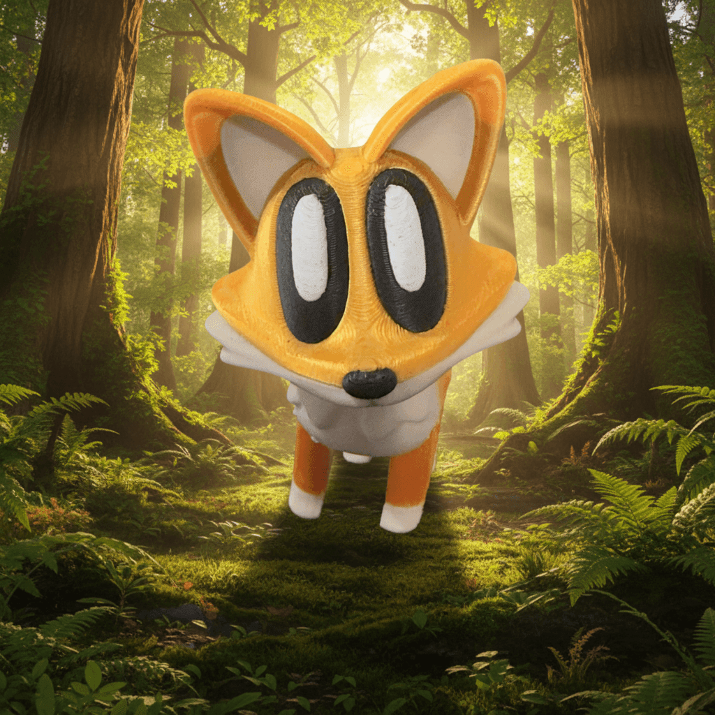 Blob Fox Flexi Figure - Flexi Figures by Fiendworks Studio