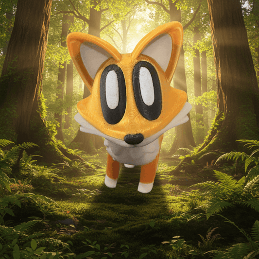 Blob Fox Flexi Figure - Flexi Figures by Fiendworks Studio
