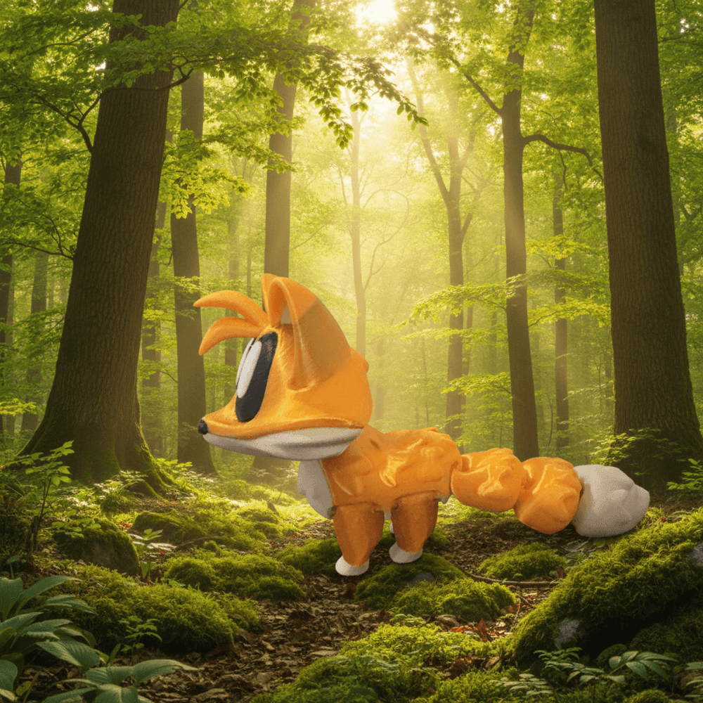 Blob Fox Flexi Figure - Flexi Figures by Fiendworks Studio