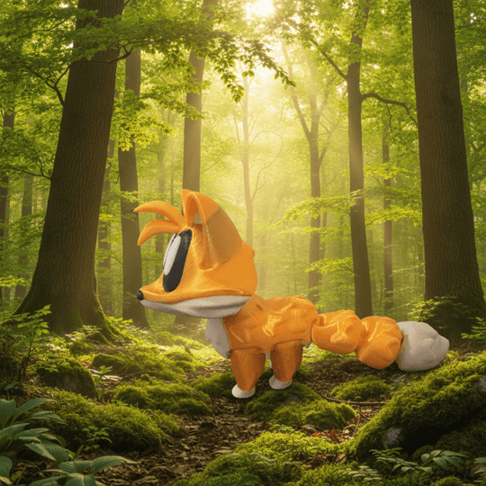 Blob Fox Flexi Figure - Flexi Figures by Fiendworks Studio