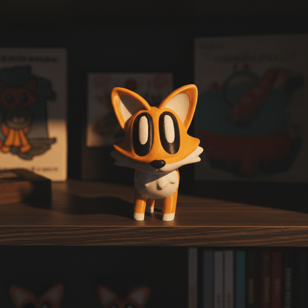 Blob Fox Flexi Figure - Flexi Figures by Fiendworks Studio