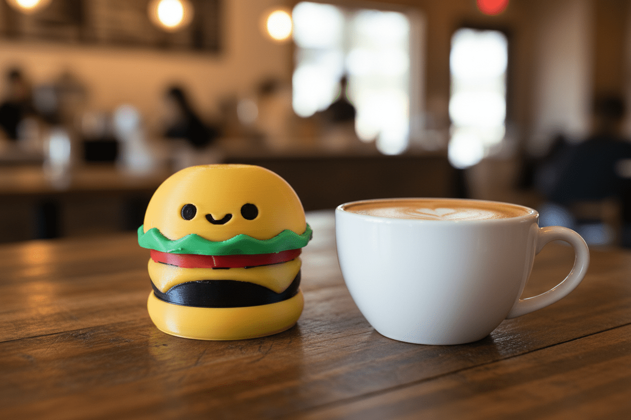 Cheeseburger Clicker Fast Food Fidget Toy