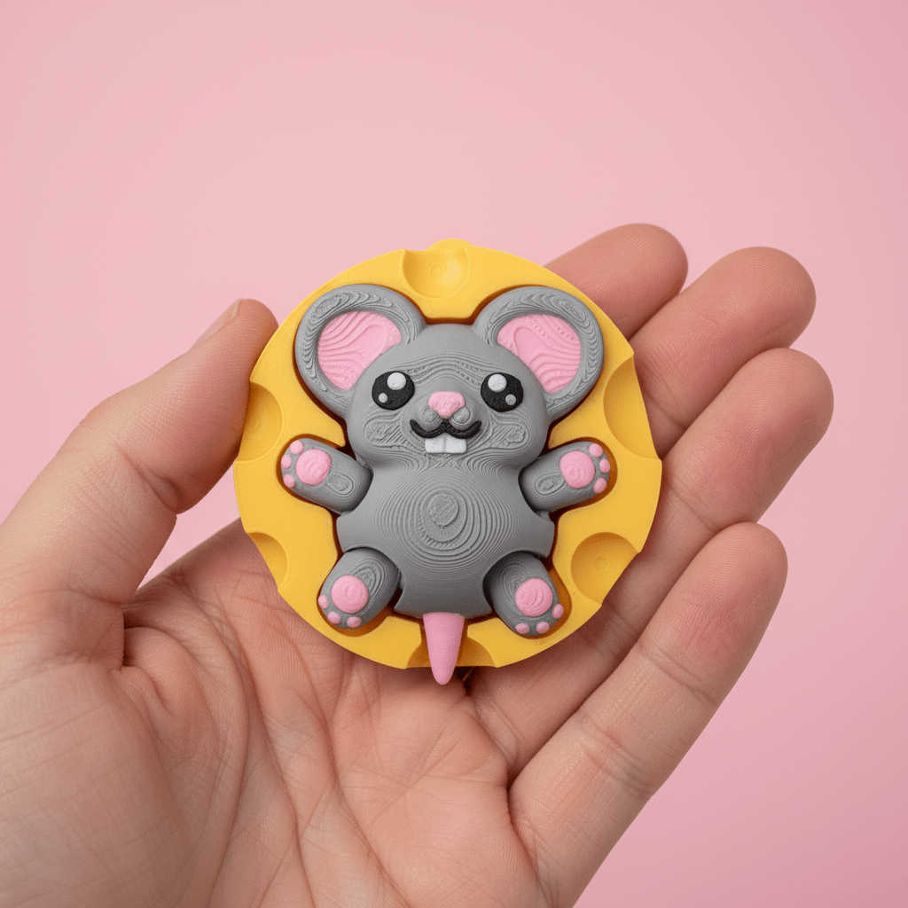 Clicky Mouse in Cheese & Mechanical Fidget Toy