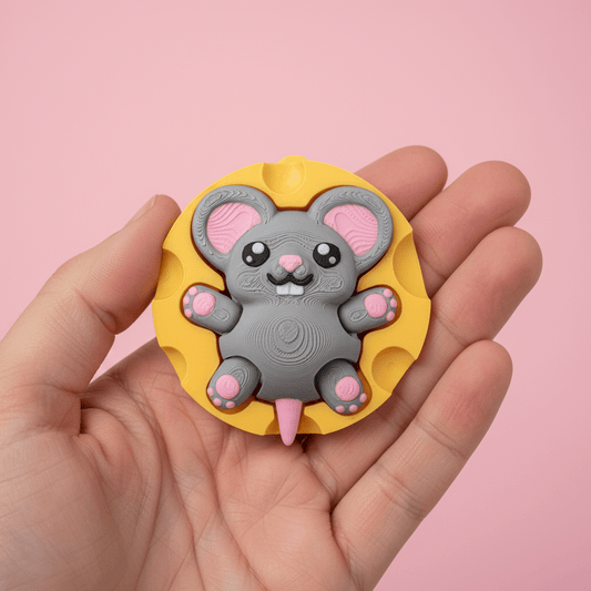 Clicky Mouse in Cheese – Mechanical Fidget Toy - Clicker by Fiendworks Studio