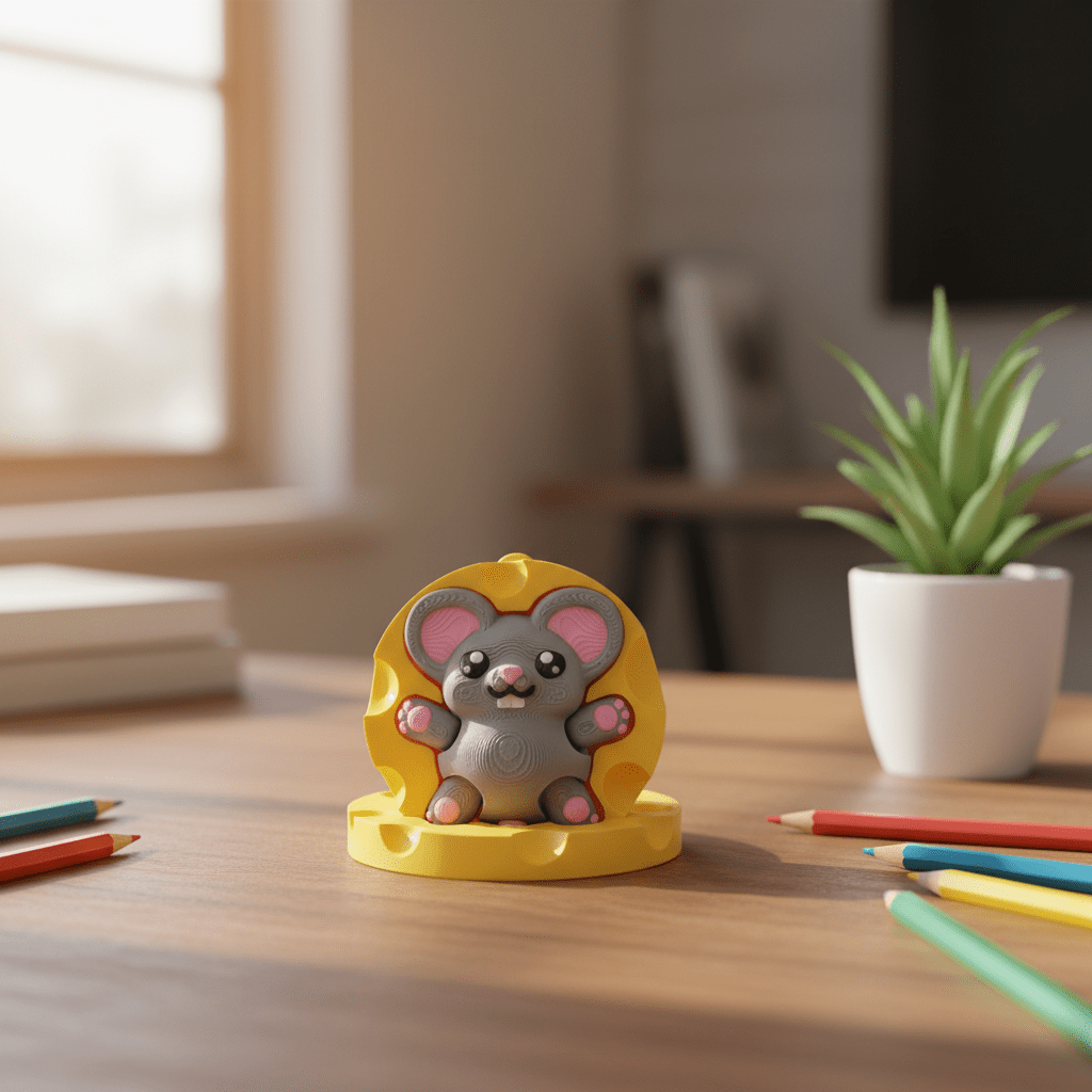 Clicky Mouse in Cheese – Mechanical Fidget Toy - Clicker by Fiendworks Studio