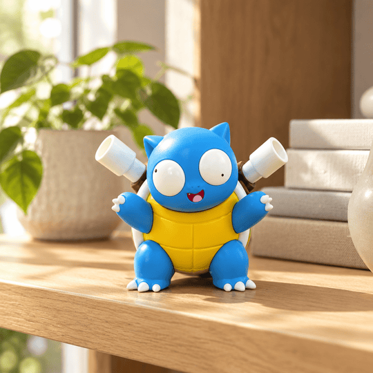 Derpy Blastoise-Inspired Figure | 3D Printed Desk Buddy - Fiendworks Studio