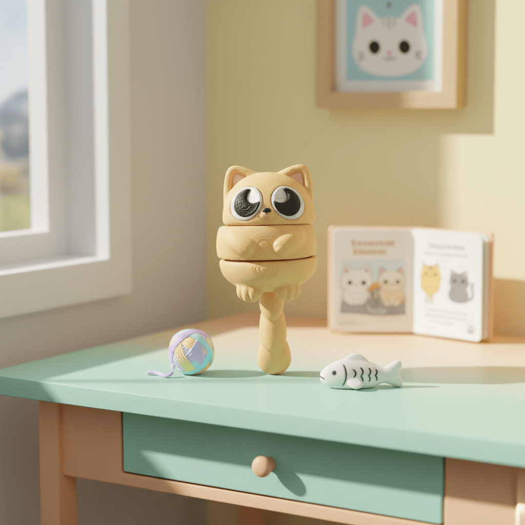 Eggo Cat - Flexi Figures by Fiendworks Studio