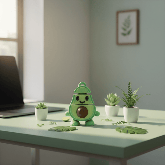 Flexi Avocado - Flexi Figures by Fiendworks Studio