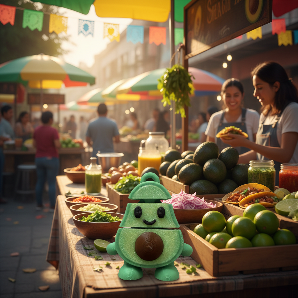 Flexi Avocado - Flexi Figures by Fiendworks Studio