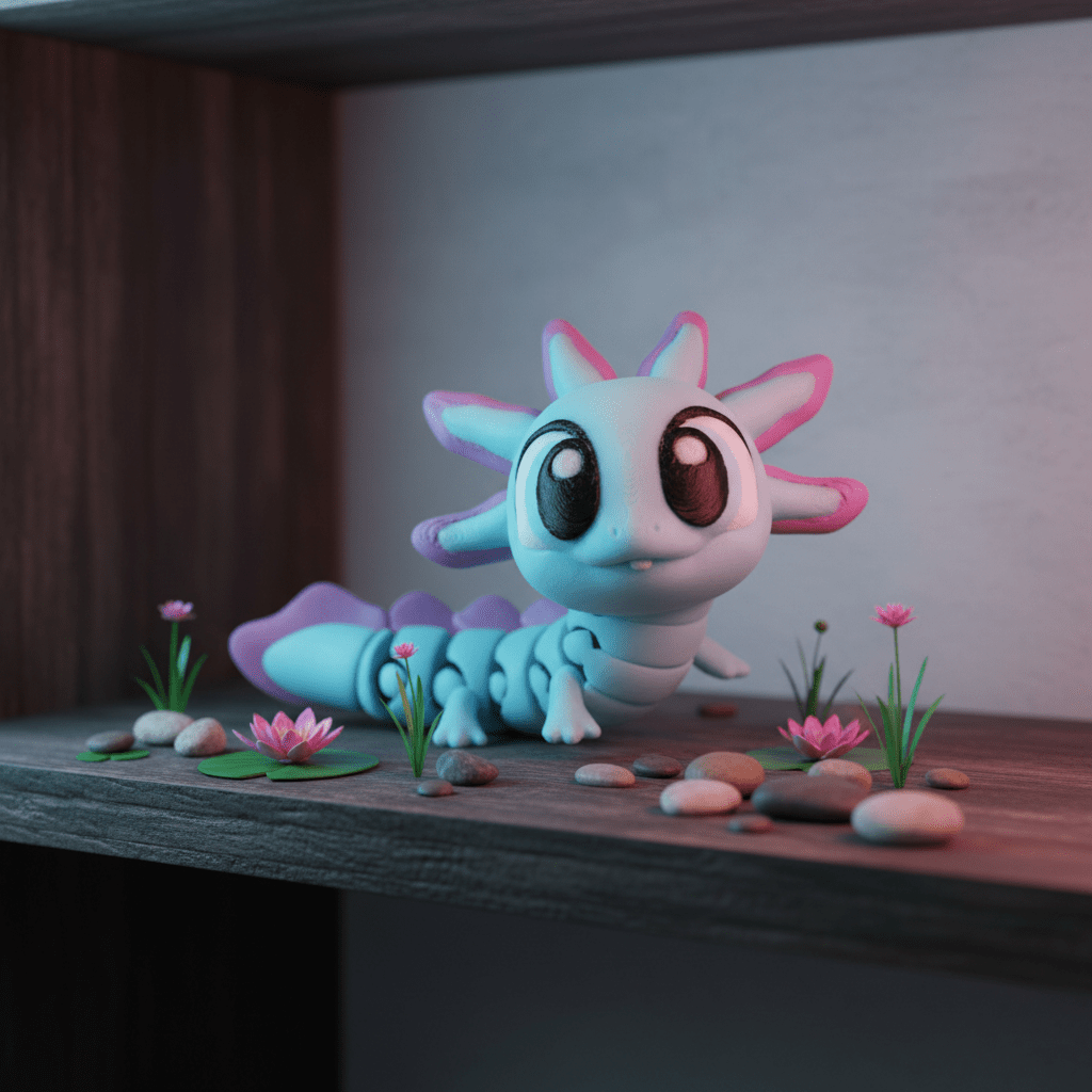 Flexi Axolotl - Flexi Figures by Fiendworks Studio