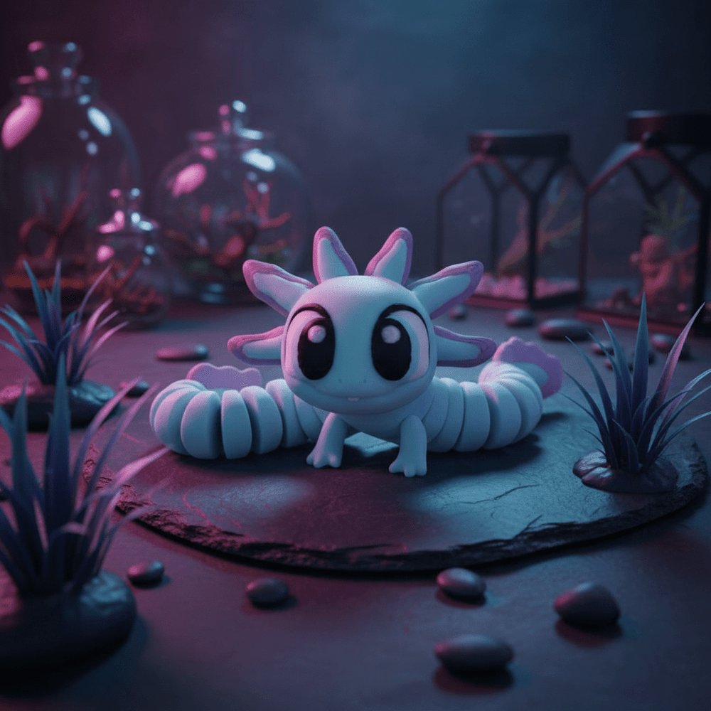 Flexi Axolotl - Flexi Figures by Fiendworks Studio