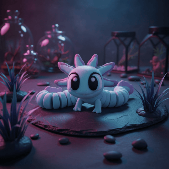 Flexi Axolotl - Flexi Figures by Fiendworks Studio