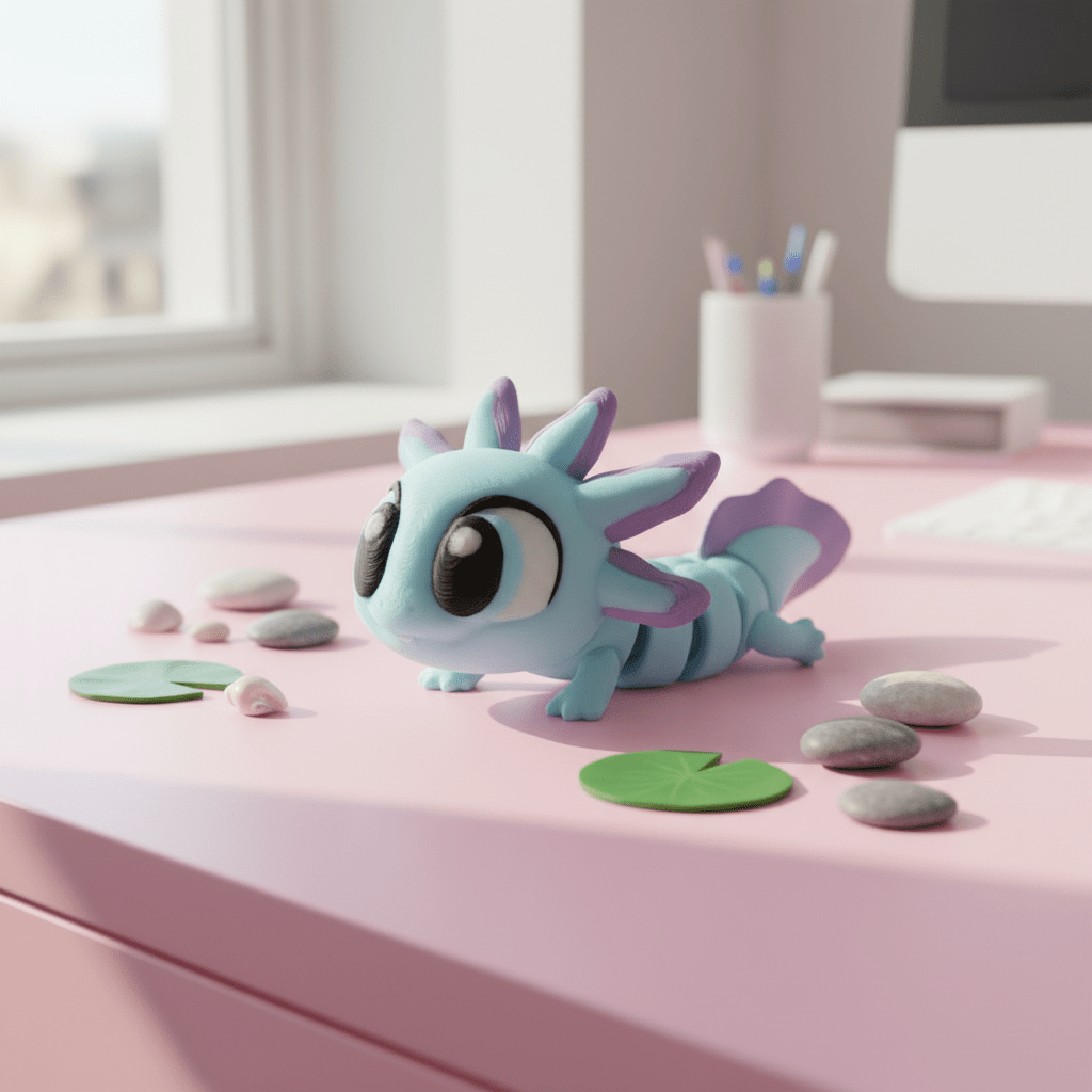 Flexi Axolotl - Flexi Figures by Fiendworks Studio