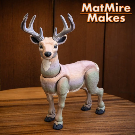 Flexi Deer Figure – Articulated 3D Printed Deer Collectible - Fiendworks Studio